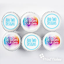 Personalised edible photo cupcake gift boxes - two designs
