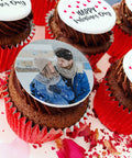 edible photo personalised valentines cupcakes