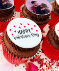edible photo personalised valentines cupcakes