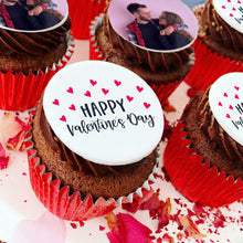 edible photo personalised valentines cupcakes