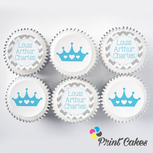Personalised Baby Prince Cupcakes