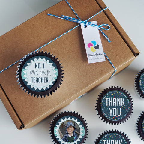 Personalised Thank You Teacher Cupcake Gift Box - uk delivery