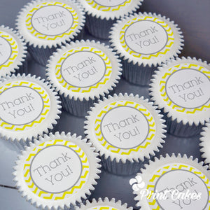 Printed thank you cupcakes delivered in the UK