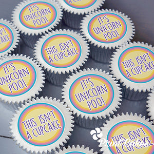 Unicorn themed cupcake gift boxes - Unicorn Poo!