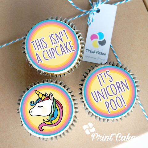unicorn poo cupcake gift box - uk delivery