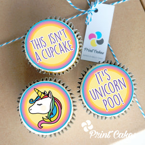 unicorn poo cupcake gift box