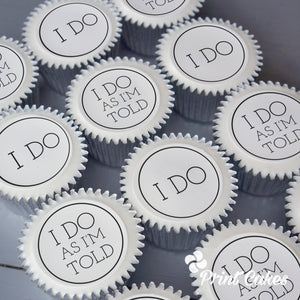 "I Do" Wedding cupcakes from Print Cakes