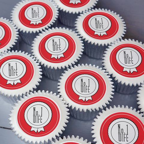 Number one wife cupcakes gift box from Print Cakes.